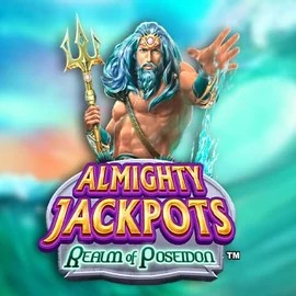 Almighty Jackpots – Realm of Poseidon by Novomatic, showcased at happyjokers.dk – game logo