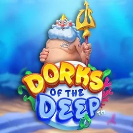 Dorks of the Deep slot logo by Hacksaw Gaming at Happyjokers CasinoDorks of the Deep