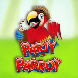 Official Slots logo: Party Parrot by Rival at Happyjokers Casino