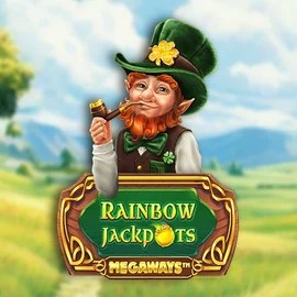 Jackpots logo of Rainbow Jackpots Megaways from Red Tiger Gaming at Happyjokers Casino